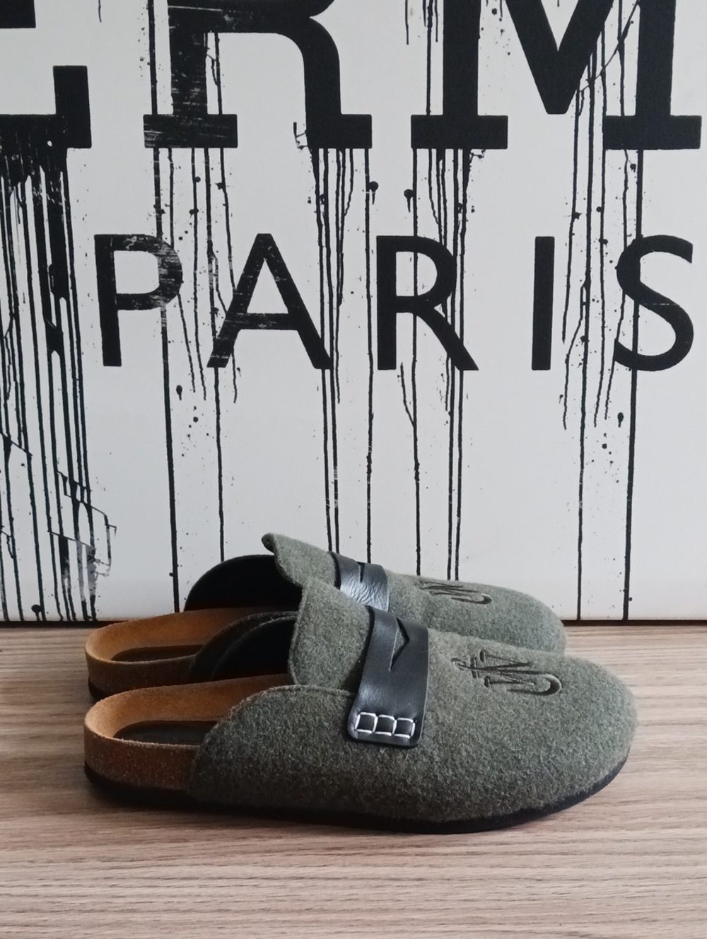J.W.Anderson Men Felt Loafer Mule ,made In Italt Size 41